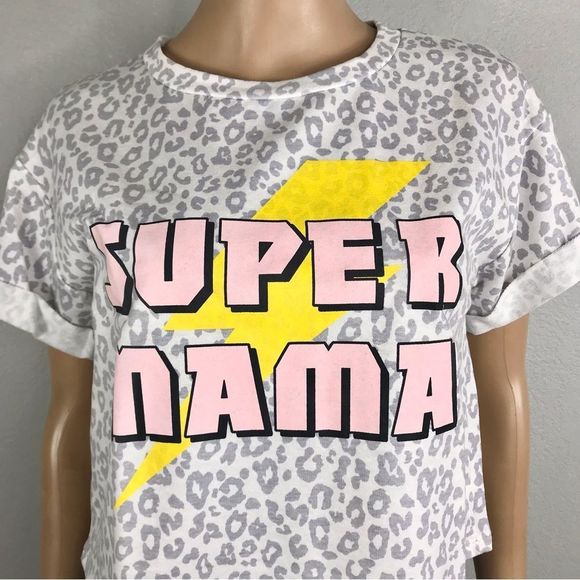 Super Mama Leopard Cropped Knit Top - Picture 6 of 8